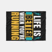 Cross Country Running Life Is Better When Athletic Fleece Deken (Voorkant (Horizontaal))