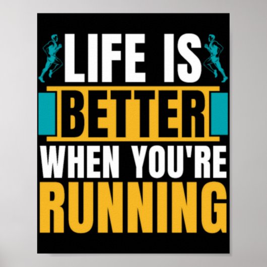 Cross Country Running Life Is Better When Athletic Poster (Voorkant)