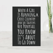 Cross Country Running Ornamenten Runner Sports Tea Kaart (Voorkant)
