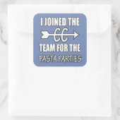 Cross Country Running Pasta Party Stickers Gift (Tas)