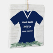 Cross-country Running Shirt Blue met foto Keramisch Ornament (Rechts)
