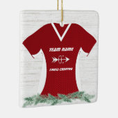 Cross Country Running Shirt Red met foto Keramisch Ornament (Rechts)