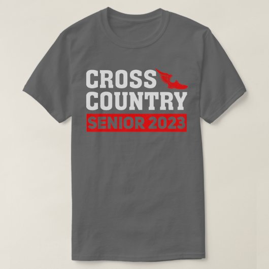 Cross Country Running Team Red Senior 2023 Klasse T-shirt (Design voorkant)