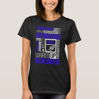 Cross Country Senior 2024 Runner School Kleur Blau T-shirt