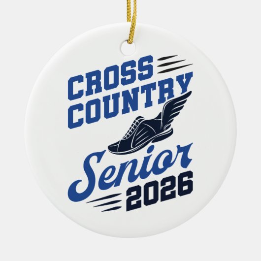 Cross Country Senior 2026 XC Runner Keramisch Ornament (Voorkant)