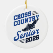 Cross Country Senior 2026 XC Runner Keramisch Ornament (Achterkant)