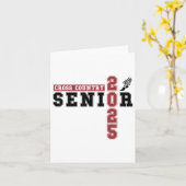 Cross Country Senior Night Senior 2025 Afstuderen Kaart (Gele Bloem)