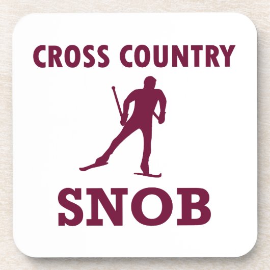 Cross Country Ski Snob Drankjes Onderzetter (Voorkant)