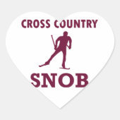 Cross Country Ski Snob Hart Sticker (Voorkant)