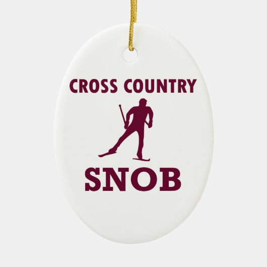Cross Country Ski Snob Keramisch Ornament (Voorkant)