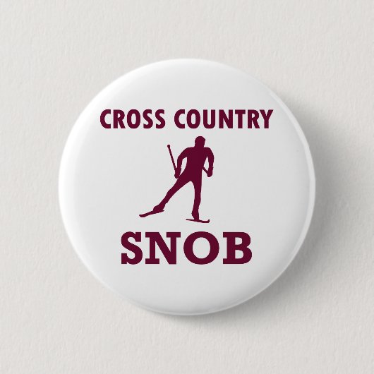 Cross Country Ski Snob Ronde Button 5,7 Cm (Voorkant)