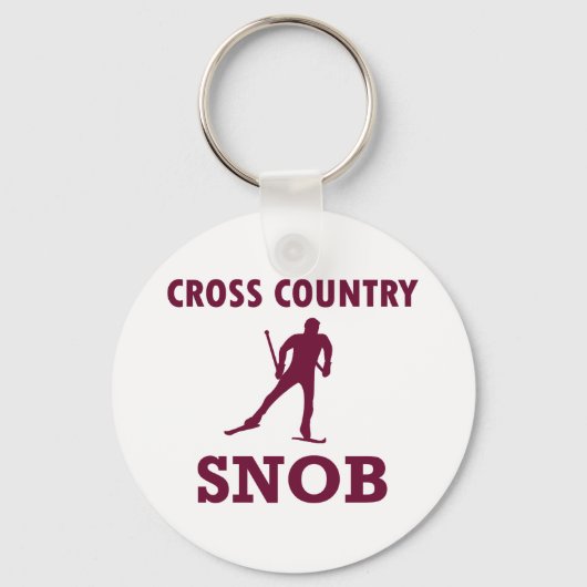 Cross Country Ski Snob Sleutelhanger (Voorkant)