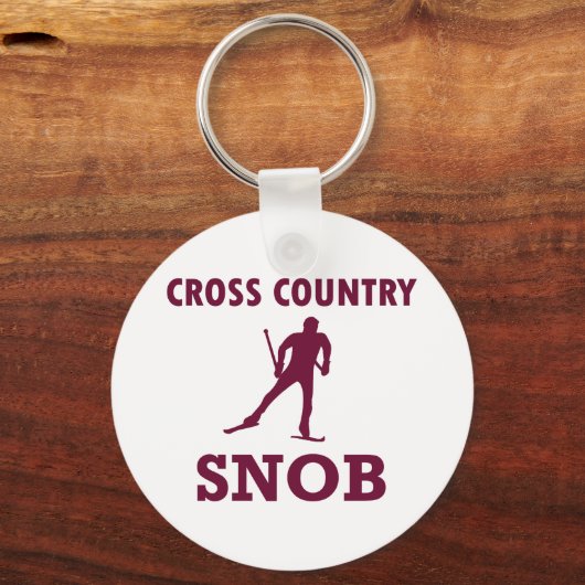 Cross Country Ski Snob Sleutelhanger (Voorkant)