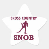 Cross Country Ski Snob Ster Sticker (Voorkant)