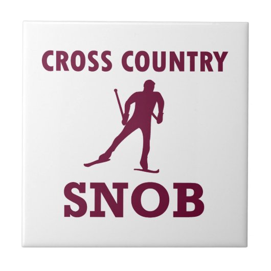 Cross Country Ski Snob Tegeltje (Voorkant)