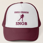 Cross Country Ski Snob Trucker Pet (Voorkant)