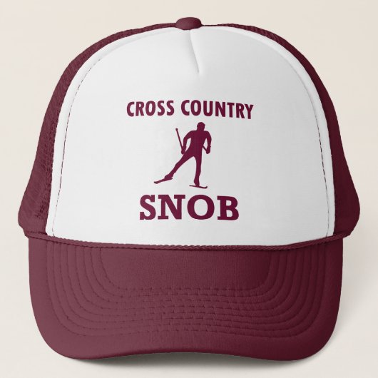 Cross Country Ski Snob Trucker Pet (Voorkant)