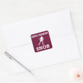 Cross Country Ski Snob Vierkante Sticker (Envelop)