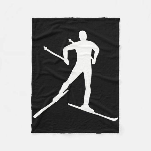 Cross-country Skiing Fleece Deken (Voorkant)