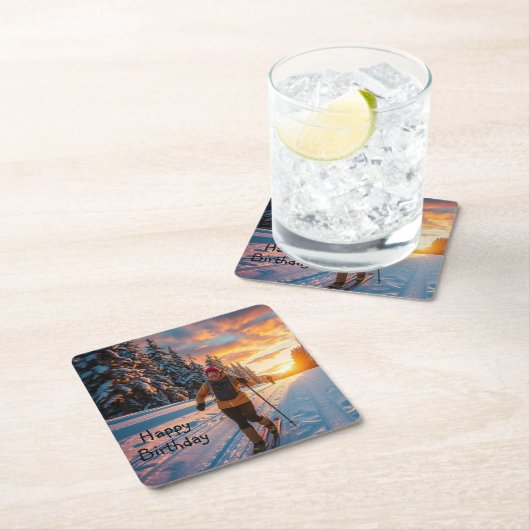 Cross-country Skiing Kartonnen Onderzetters (Insitu)