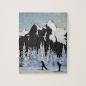 Cross-country Skiing Legpuzzel (Verticaal)