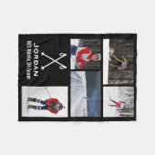 Cross Country Skiing Nordic Racing Photo Collage Fleece Deken (Voorkant (Horizontaal))