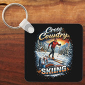 Cross Country Skiing Sleutelhanger (Voorkant)