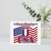 Cross Country Skiing USA Briefkaart (Staand voorkant)