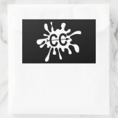 Cross-country Splatter Rechthoekige Sticker (Tas)