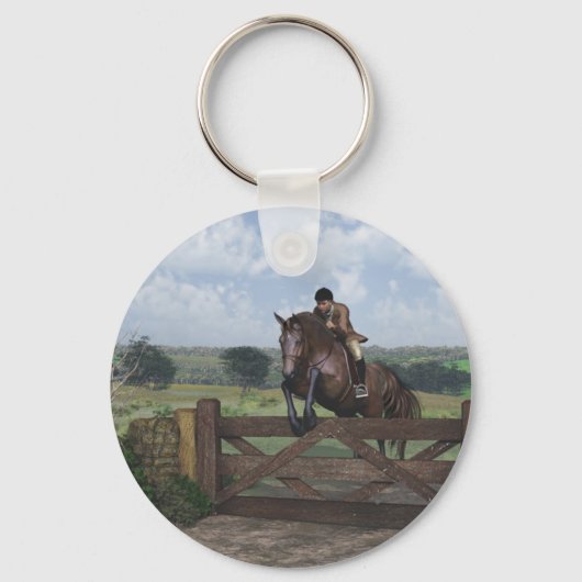 Cross Country - Springend Paard Sleutelhanger (Voorkant)