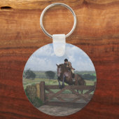Cross Country - Springend Paard Sleutelhanger (Voorkant)
