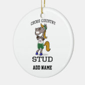 Cross Country Stud Keramisch Ornament (Links)