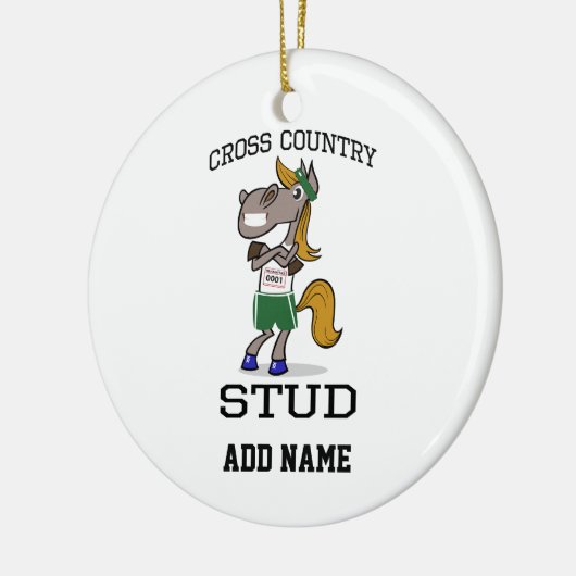 Cross Country Stud Keramisch Ornament (Links)