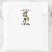 Cross Country Stud Ovale Sticker (Tas)