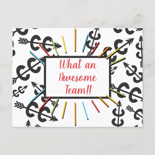 Cross Country Symbolen Geweldige Team Briefkaart (Voorkant)