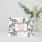 Cross Country Symbolen Geweldige Team Briefkaart (Staand voorkant)