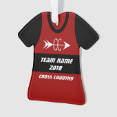 Cross Country Team Running Shirt Ornament (voorkant)