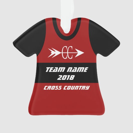Cross Country Team Running Shirt Ornament (voorkant)