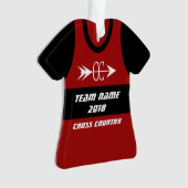 Cross Country Team Running Shirt Ornament (voorkant)