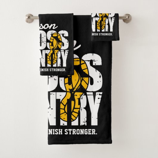 Cross Country TEKST toevoegen Runner Running Team  Bad Handdoek (Insitu)