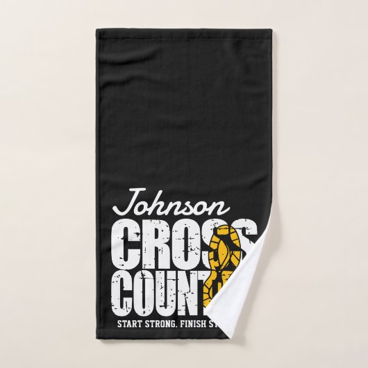 Cross Country TEKST toevoegen Runner Running Team  Bad Handdoek (Handdoek)