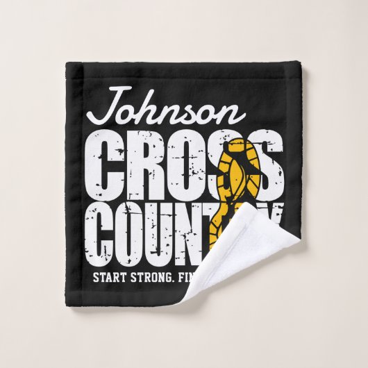 Cross Country TEKST toevoegen Runner Running Team  Bad Handdoek (Wasdoekje)