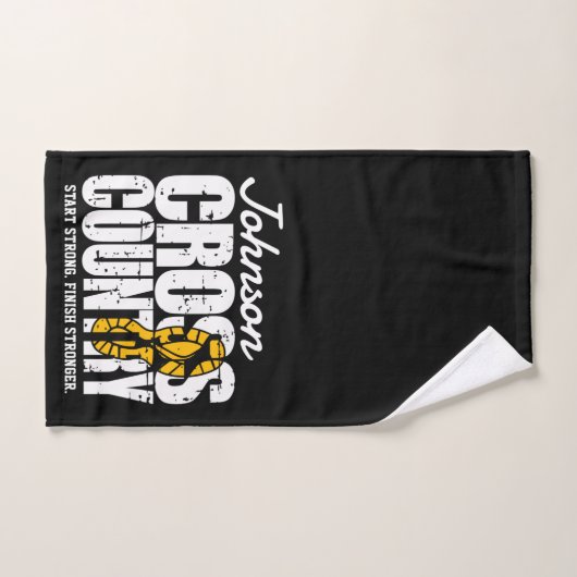 Cross Country TEKST toevoegen Runner Running Team  Bad Handdoek (Handdoek)