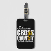 Cross Country TEKST toevoegen Runner Running Team  Bagagelabel (Voorkant (verticaal))