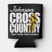 Cross Country TEKST toevoegen Runner Running Team Blikjeskoeler (Voorkant)