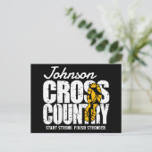 Cross Country TEKST toevoegen Runner Running Team  Briefkaart (Staand voorkant)
