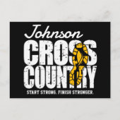 Cross Country TEKST toevoegen Runner Running Team  Briefkaart (Voorkant)