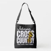 Cross Country TEKST toevoegen Runner Running Team  Crossbody Tas (Achterkant)