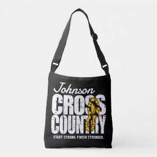 Cross Country TEKST toevoegen Runner Running Team  Crossbody Tas