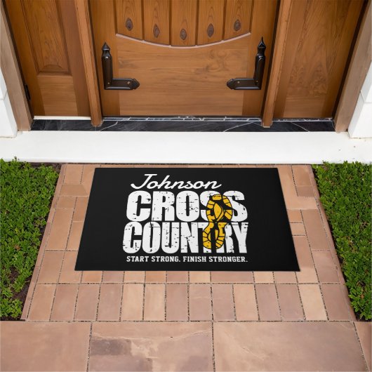 Cross Country TEKST toevoegen Runner Running Team  Deurmat (Buiten)